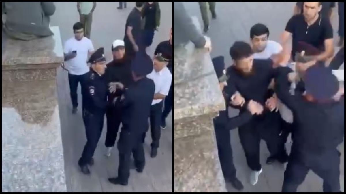 Ρώσος αστυνομικός χαστούκισε συλληφθέντα διαδηλωτή και αυτός απάντησε με κουτουλιά (vid)