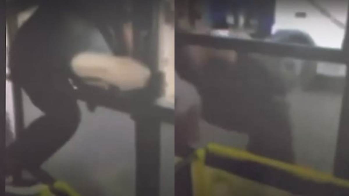 Απίστευτο περιστατικό σε λεωφορείο: Βιαστική επιβάτης «αποβιβάστηκε» από το... παράθυρο (vid)