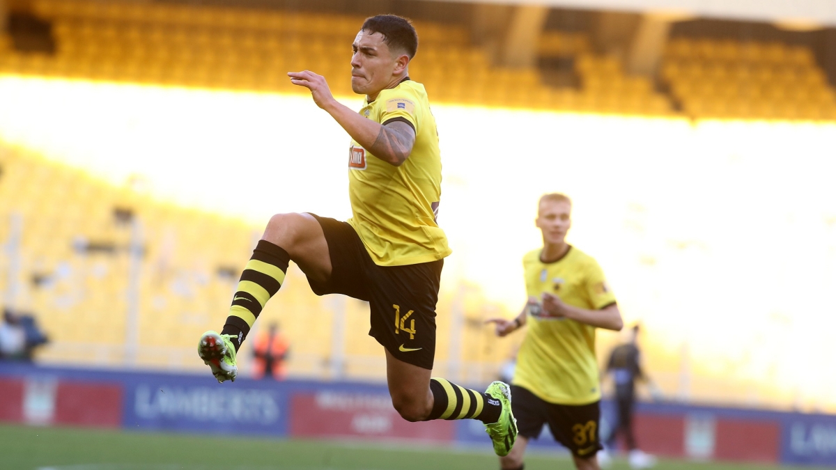 Ο Πόνσε πανηγυρίζει γκολ επί του ΟΦΗ