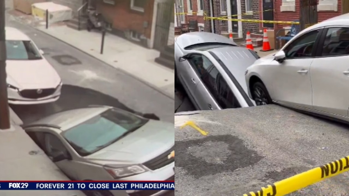 Η στιγμή που τεράστια τρύπα «καταπίνει» αυτοκίνητο στις ΗΠΑ (vid)