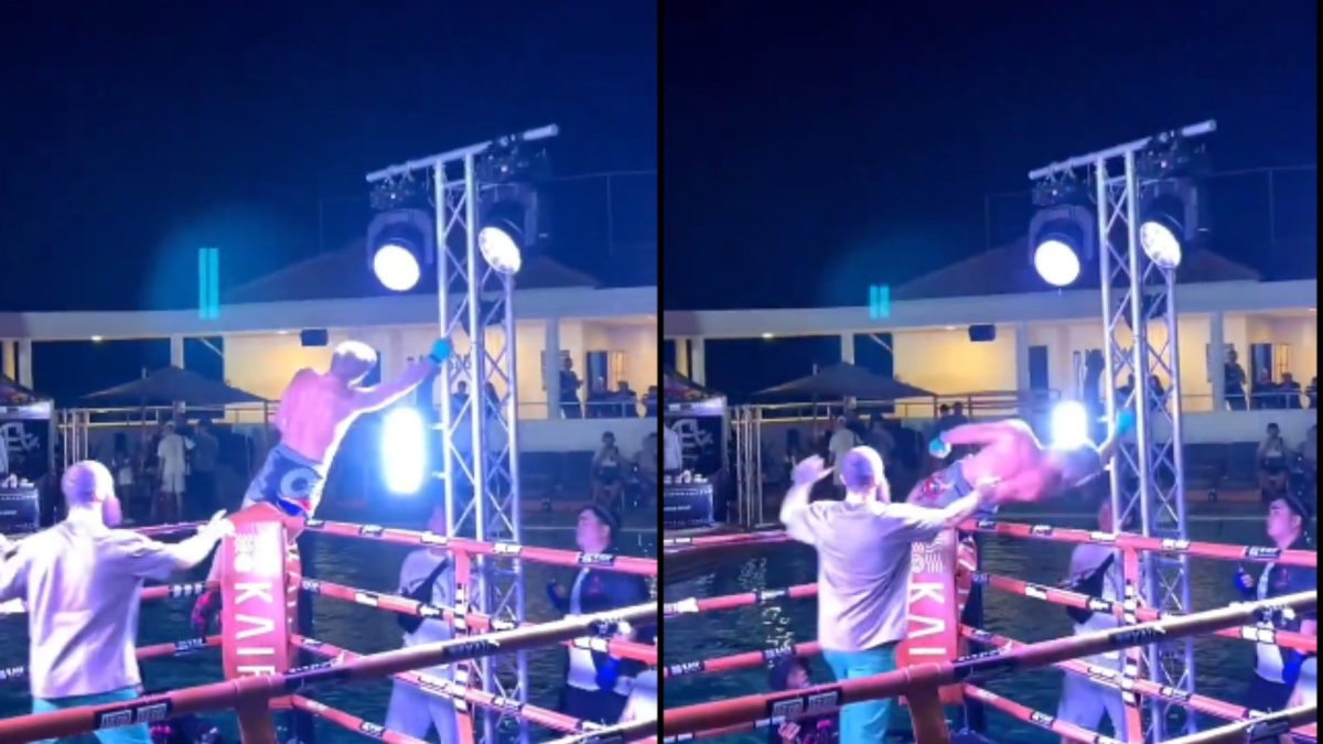 Μποξέρ “χτυπήθηκε” από ρεύμα μετά τη νίκη του – Βούτηξε σε πισίνα αφού έμεινε αναίσθητος! (vid)