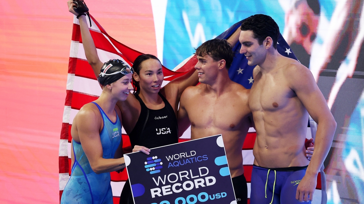 Παγκόσμιο ρεκόρ οι ΗΠΑ στα 4Χ100μ. ελεύθερο mixed