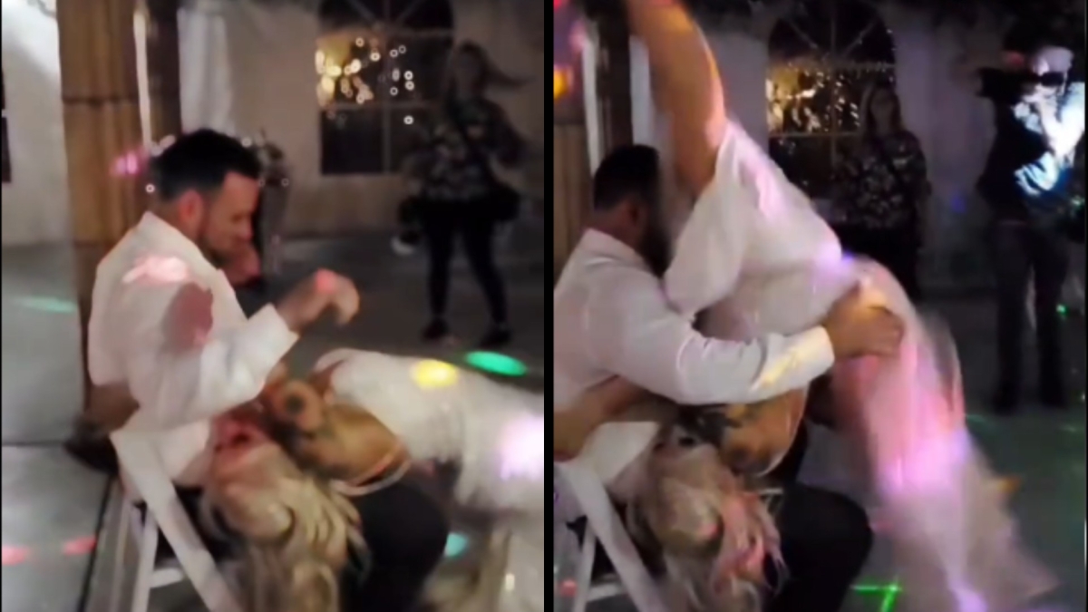 Η νύφη που έκανε viral το γάμο της: Το απίστευτο twerk στον σύζυγό της και η αμηχανία του κοινού (vid)