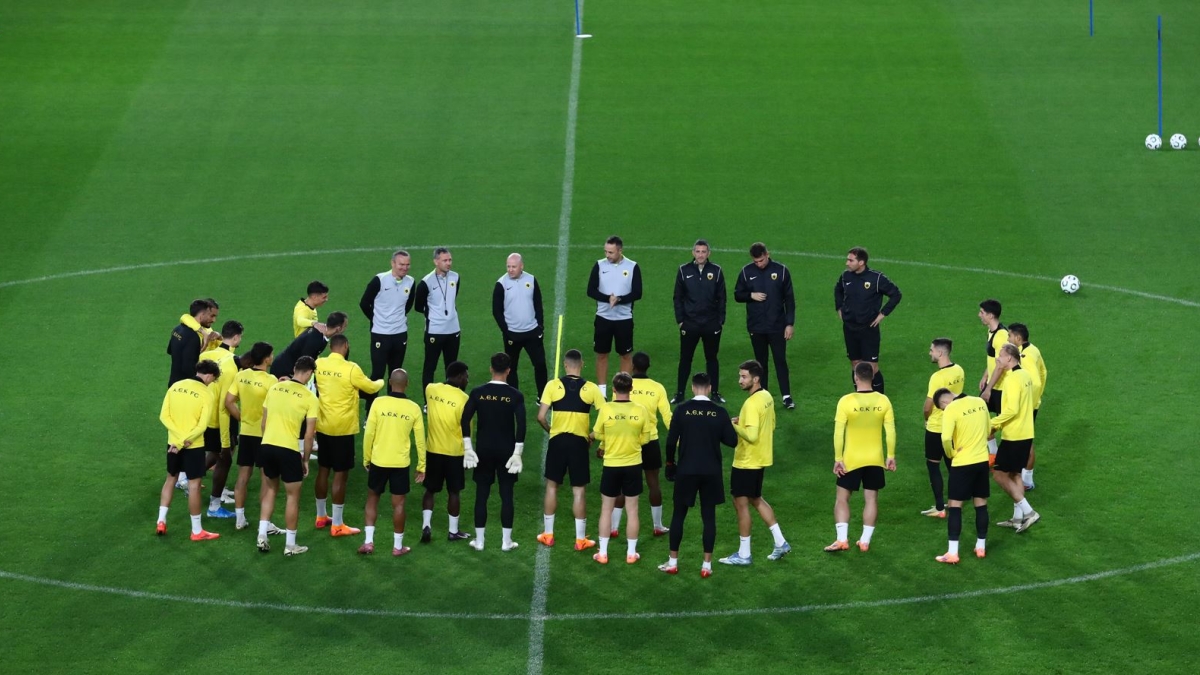 Η προπόνηση της ΑΕΚ