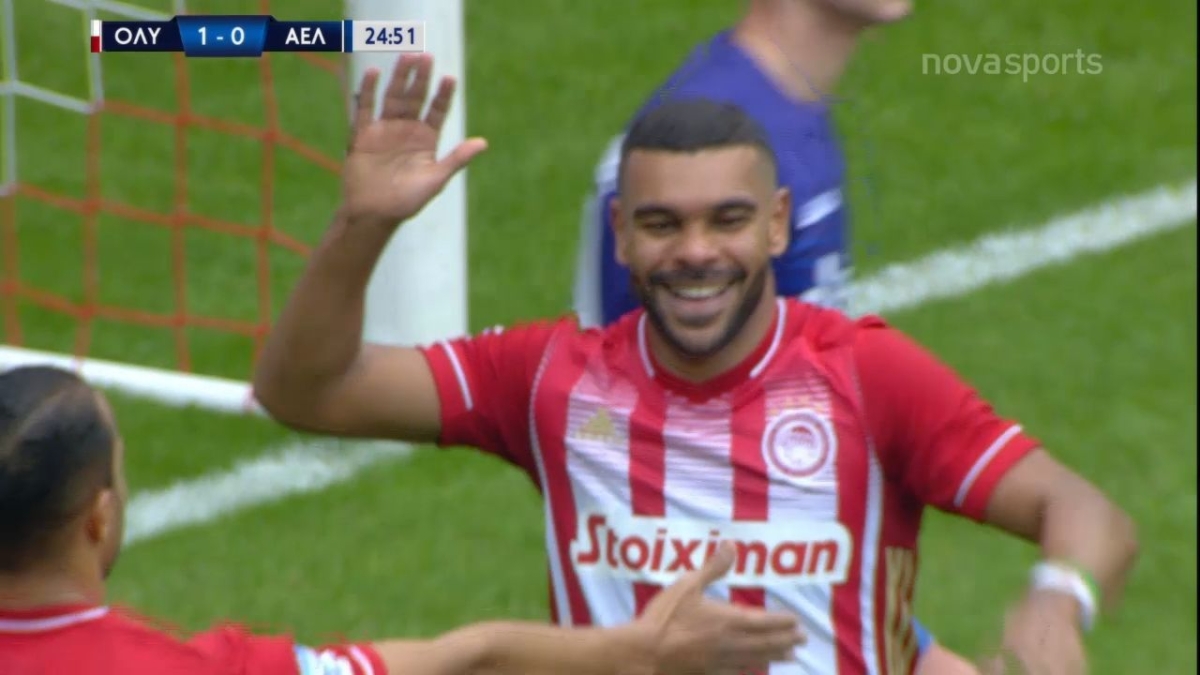 Ολυμπιακός – ΑΕΛ: Το 1-0 του Σουντανί (vid)