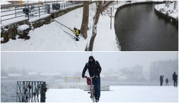 Χιόνια σε Τρίκαλα και Θεσσαλονίκη