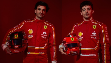 Τα νέα κράνη των Λεκλέρ και Σάινθ στη Ferrari
