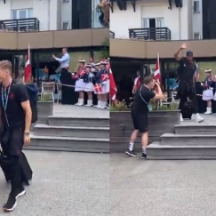 Υπέροχες εικόνες κατά την αναχώρηση της Δανίας για Λονδίνο (vid)