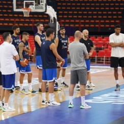 Η προπόνηση της Εθνικής.