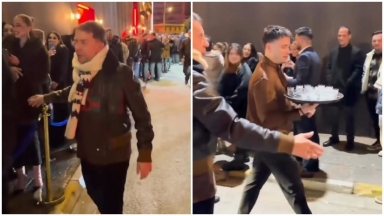 Οινόπνευμα φθηνό: Ο Μαζωνάκης κέρασε σφηνάκια όσους περίμεναν έξω από το νυχτερινό κέντρο που τραγουδάει (vid)