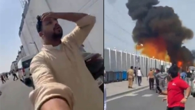 Η συγκλονιστική στιγμή που βαλλιστικός πύραυλος του Ιράν πέφτει σε γειτονιά του Κατάρ