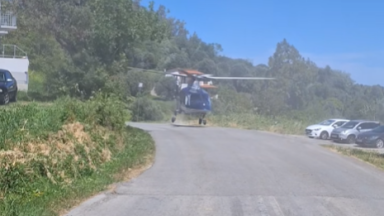Βίντεο: Η στιγμή που ο Ηλιόπουλος φεύγει με το ελικόπτερο από την Κύμη για να πάει στη φιέστα της ΑΕΚ