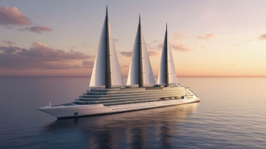Το μεγαλύτερο ιστιοπλοϊκό yacht στον κόσμο: 220 μέτρα μήκος και τρία γιγαντιαία πανιά 1.500 τ.μ.