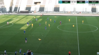 Η Εθνική Νέων νίκησε το Καζακστάν με 4-2 και συνεχίζει στον 2ο γύρο