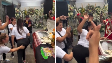 Viral η χήρα στο Μεξικό: Ξεσάλωσε με twerking πάνω στο φέρετρο του συζύγου της (vid)