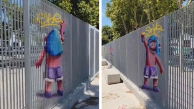 Το street art που ξεγελά το μάτι: Έργο τέχνης που αλλάζει εικόνα από κάθε γωνία έγινε viral