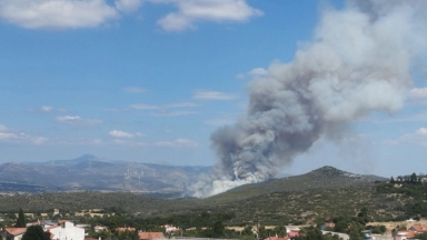Φωτιά στην Οινόη: Μήνυμα από το 112, στη μάχη 144 πυροσβέστες και 12 εναέρια μέσα