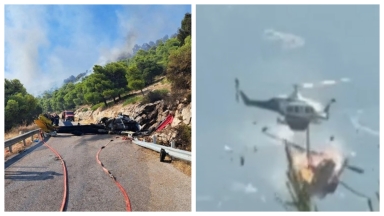 Νέα τραγωδία στις φωτιές: Νεκροί οι 2 επιβαίνοντες του ελικοπτέρου που συνετρίβη στην Ψάθα