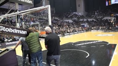 Προσωρινή διακοπή στο ΠΑΟΚ - Μανρέσα λόγω προβλήματος στην μπασκέτα