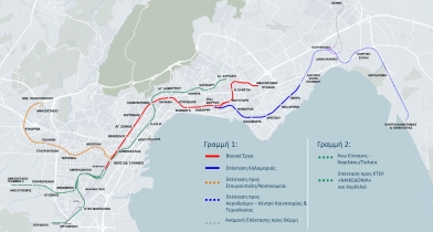 Ο χάρτης με τους 44 σταθμούς του Μετρό Θεσσαλονίκης το 2040