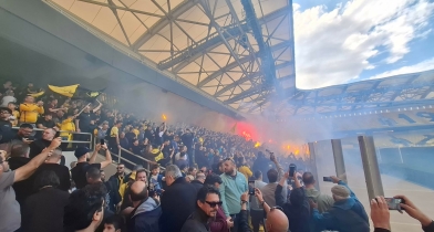 Πανζουρλισμός στην προπόνηση στη Νέα Φιλαδέλφεια και σύνθημα νίκης πριν τον ΠΑΟΚ!