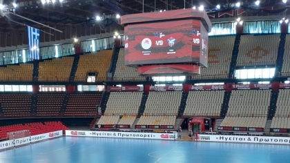 Η μεταμόρφωση του ΣΕΦ για τον μεγάλο τελικό του Ολυμπιακού στο EHF European Cup