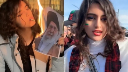 «Σου είπα πως θα χορέψουμε στον τάφο σου»: Η Ιρανή διαδηλώτρια άναψε ξανά τσιγάρο για τον Χαμενεΐ (vid)