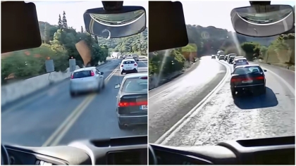 Προσπέραση-καμικάζι από οδηγό στην Κρήτη: Προσπέρασε 8 οχήματα με μηδενική ορατότητα (vid)