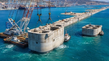 Μαρόκο: 106 γιγάντιες κατασκευές μπήκαν στη θάλασσα – 4,4 χλμ. κυματοθραυστών για 5,2 εκατ. επιπλέον κοντέινερ τον χρόνο