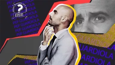 Το μοντέλο Πεπ Γκουαρντιόλα κάνει πασαρέλα φορώντας ρούχα του οίκου "Miro" 