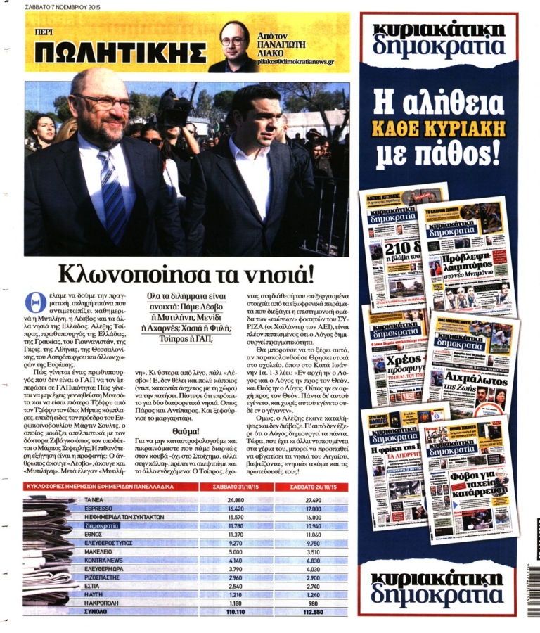 ΔΗΜΟΚΡΑΤΙΑ - 07/11/2015