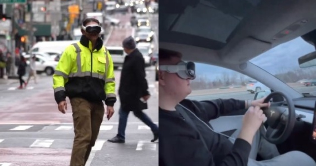 The situation with Apple Vision Pro is out of control: the police stopped a driver for wearing it while driving (video)