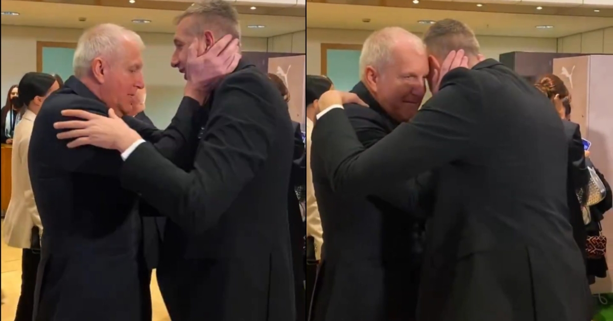 Gazzetta Awards 2025: Η «θερμή» αγκαλιά του Ομπράντοβιτς με τον Διαμαντίδη