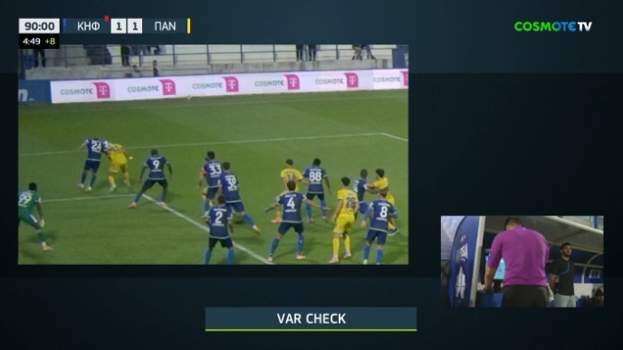Ο έλεγχος του VAR στο πέναλτι υπέρ του Παναιτωλικού
