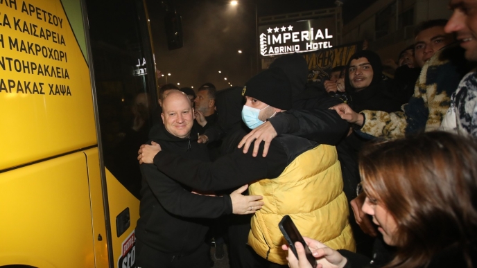 Άφιξη της αποστολής της ΑΕΚ στο Αγρίνιο