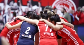 H ομάδα βόλεΊ γυναικών του Ολυμπιακού