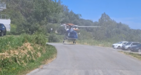 Βίντεο: Η στιγμή που ο Ηλιόπουλος φεύγει με το ελικόπτερο από την Κύμη για να πάει στη φιέστα της ΑΕΚ