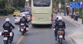 Με ισχυρή αστυνομική συνοδεία η αποστολή της Βαλένθια στο ΟΑΚΑ