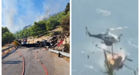 Νέα τραγωδία στις φωτιές: Νεκροί οι 2 επιβαίνοντες του ελικοπτέρου που συνετρίβη στην Ψάθα