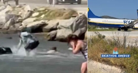 Δεν βάζουν μυαλό στην Σκιάθο: Τουρίστες «κυνηγούν» τις βαλίτσες τους στη θάλασσα! (vid)